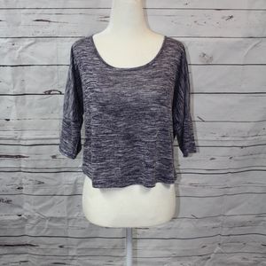 Charlotte Russe Purple Short Sleeved Crop Top